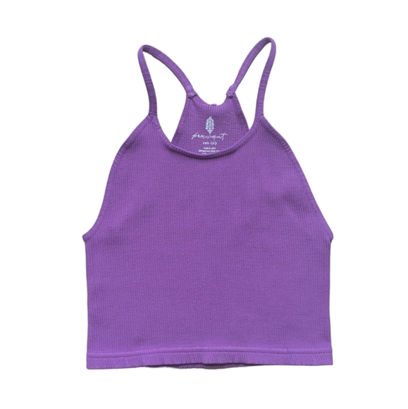 FP Movement by Free People Happiness Runs Crop Rinbed Tank in Purple - Size XS/S - Picture 2 of 7